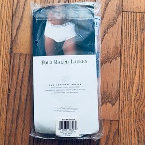 NWT Polo Ralph Lauren Low-Rise Briefs (2-Pack) | Size 38 | White